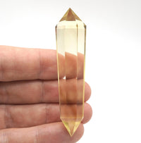 8-Sided Flawless Natural Citrine Vogel Wand: Ethically Mined Hand-Cut Vogel