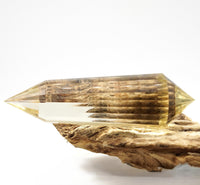 24-Sided Flawless Natural Citrine Vogel Wand: Ethically Mined Hand-Cut Vogel
