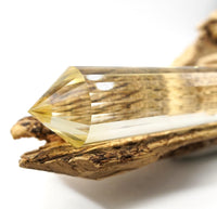 24-Sided Flawless Natural Citrine Vogel Wand: Ethically Mined Hand-Cut Vogel