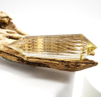 24-Sided Flawless Natural Citrine Vogel Wand: Ethically Mined Hand-Cut Vogel