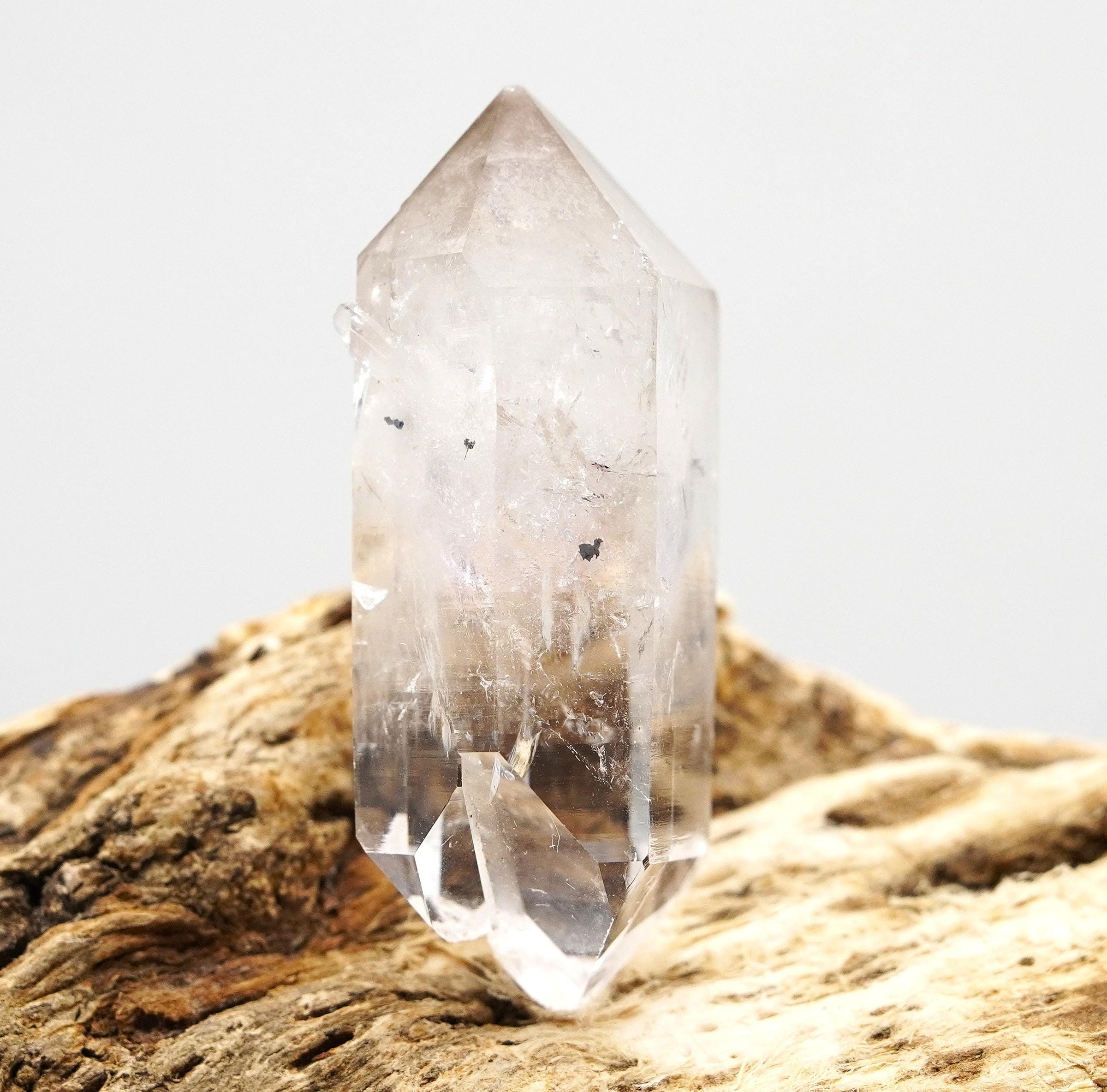 Brandberg Harlequin Twin Crystal: Ethically Hand-Mined Natural Raw Crystal