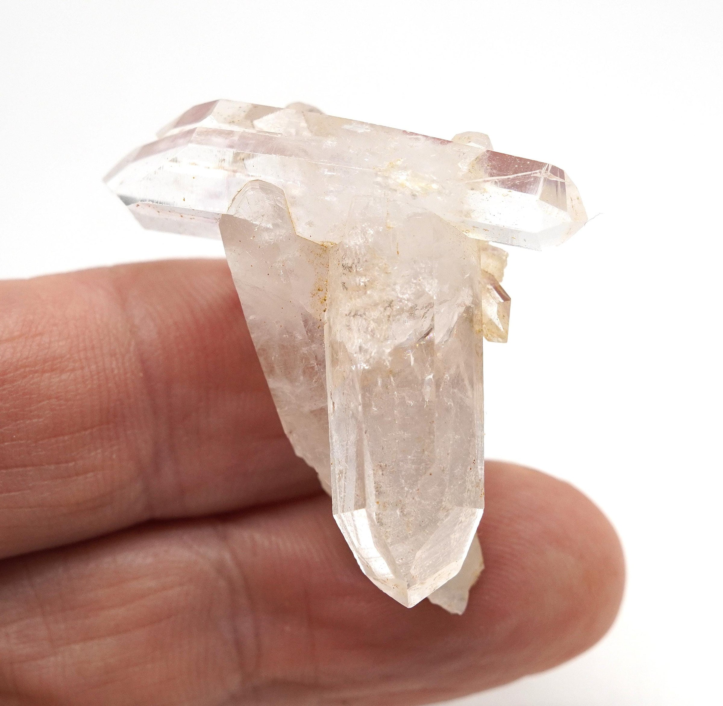 Brandberg Self-Healed Twin Dow DT Window Crystal: Ethically Hand-Mined Quartz