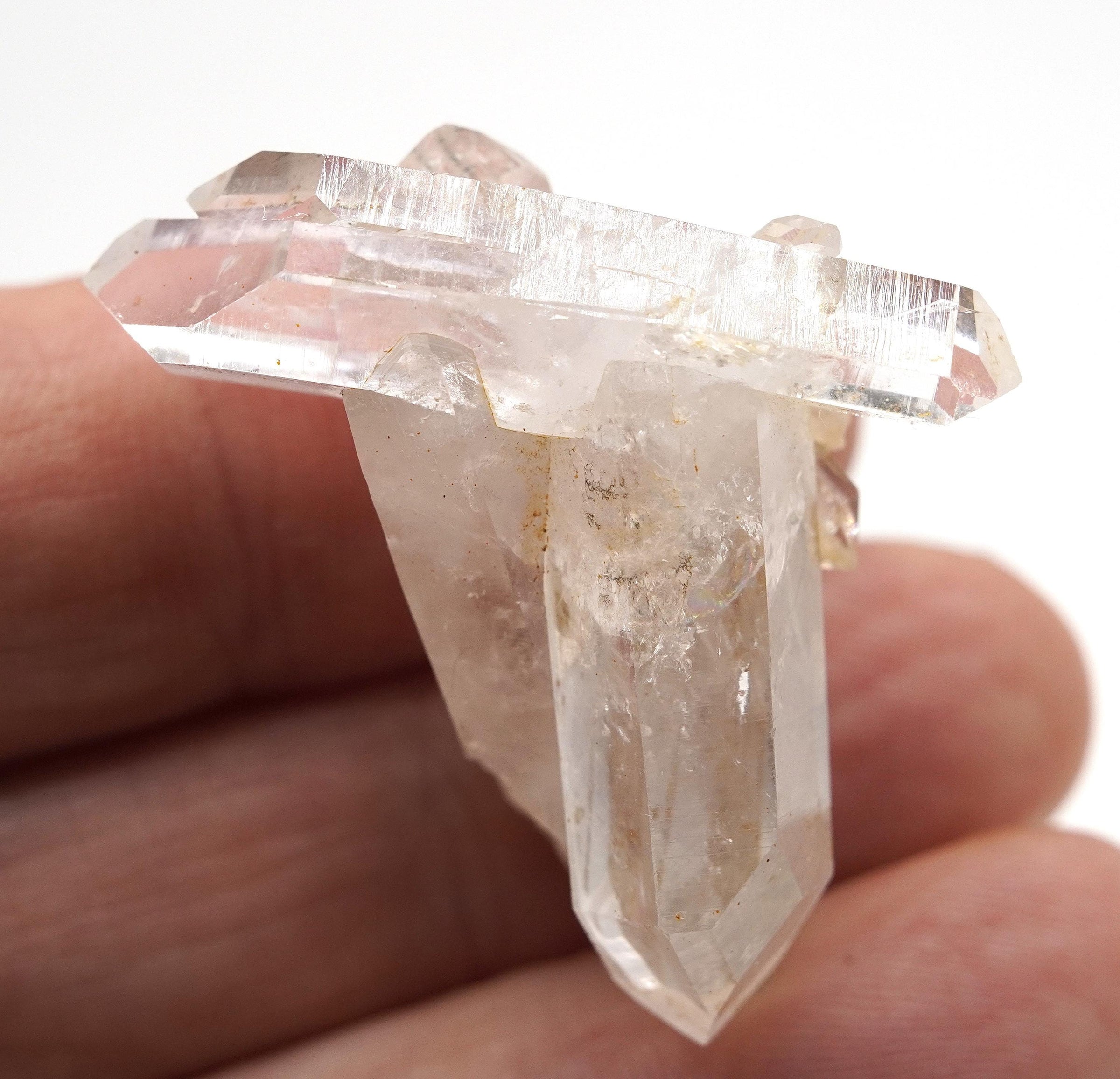 Brandberg Self-Healed Twin Dow DT Window Crystal: Ethically Hand-Mined Quartz