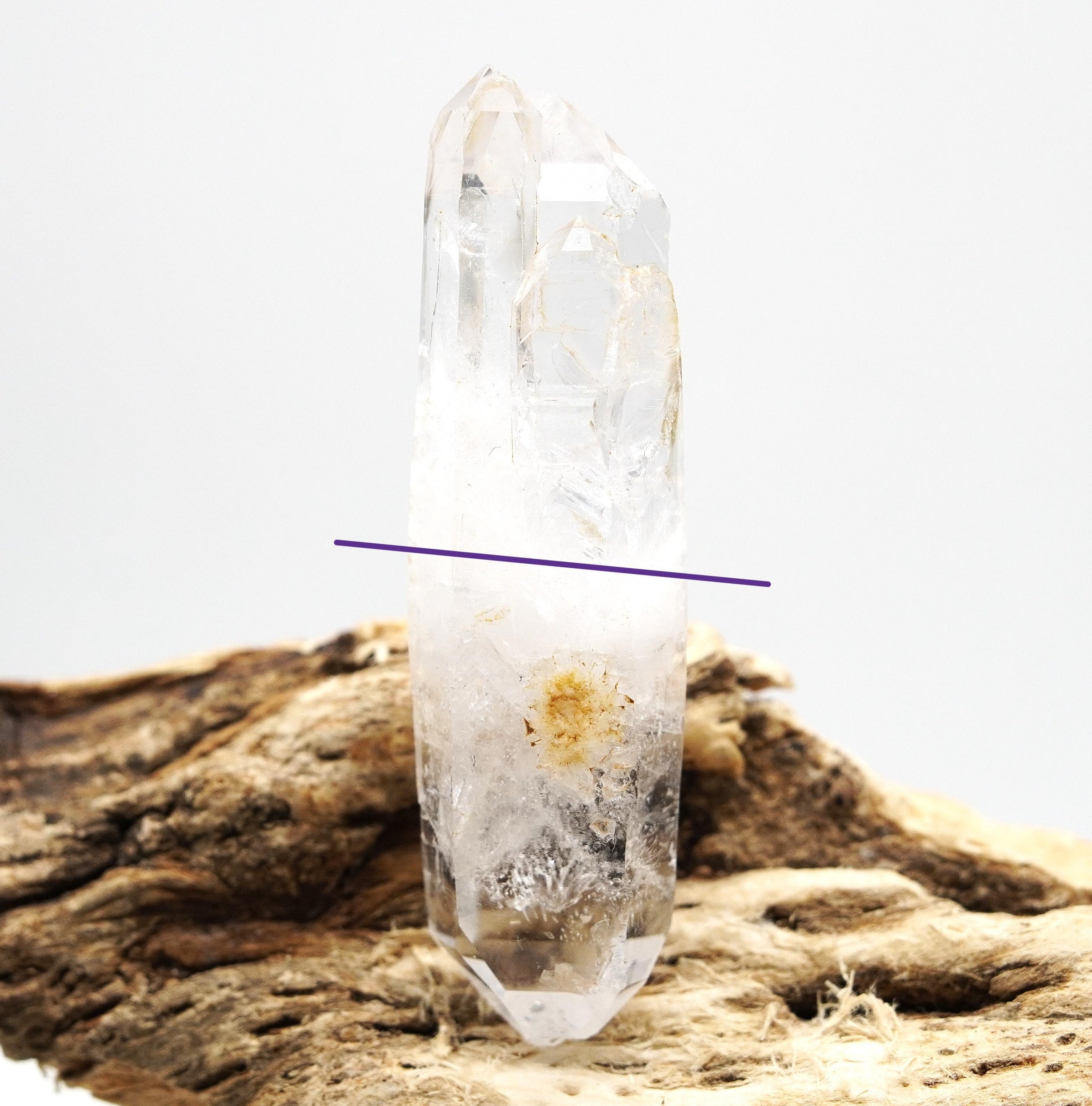 Brandberg Quartz Master Self-Healed Triplet: Ethically Hand-Mined Raw Crystal
