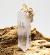 Brandberg Quartz Generator DT with Calcite:  Ethically Hand-Mined Raw Crystal