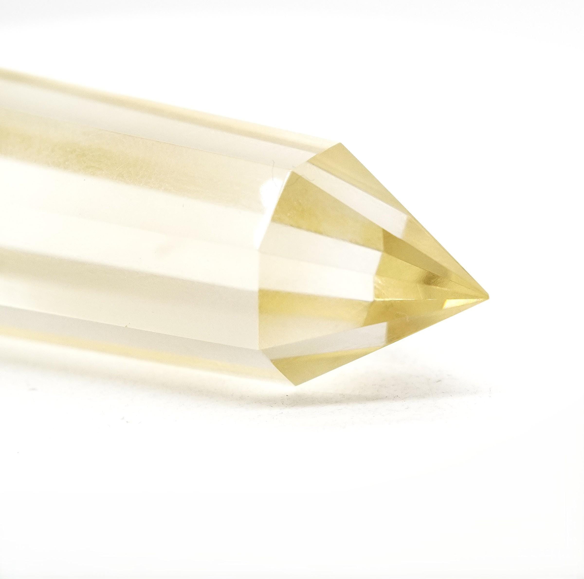 8-Sided Flawless Natural Citrine Vogel Wand: Ethically Mined Hand-Cut Vogel