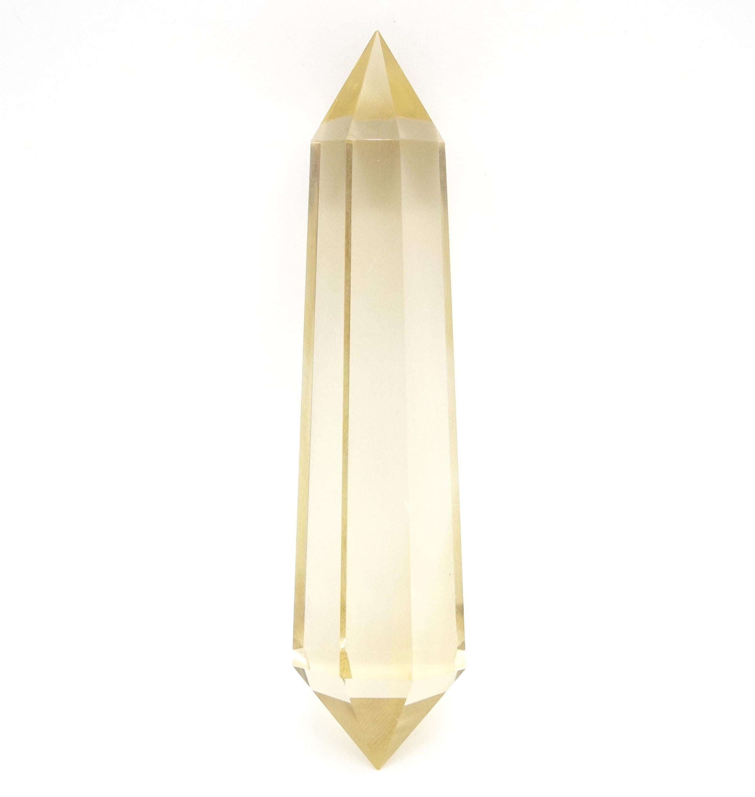 8-Sided Flawless Natural Citrine Vogel Wand: Ethically Mined Hand-Cut Vogel