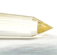 24-Sided Flawless Natural Citrine Vogel Wand: Ethically Mined Hand-Cut Vogel