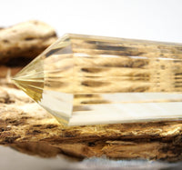 24-Sided Flawless Natural Citrine Vogel Wand: Ethically Mined Hand-Cut Vogel