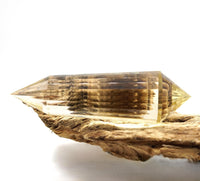 24-Sided Flawless Natural Citrine Vogel Wand: Ethically Mined Hand-Cut Vogel