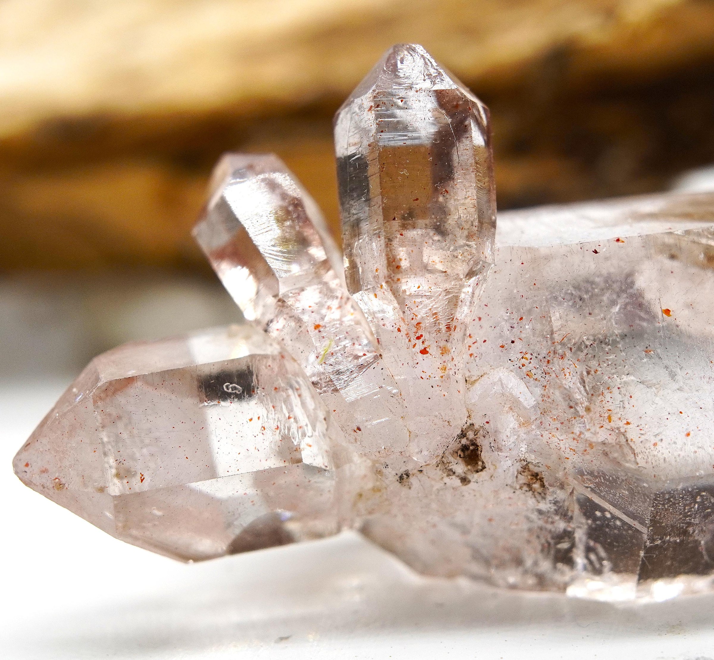 Brandberg Harlequin Self-Healed Generator Manifestation Quartz: Ethically Hand-Mined Raw Crystal