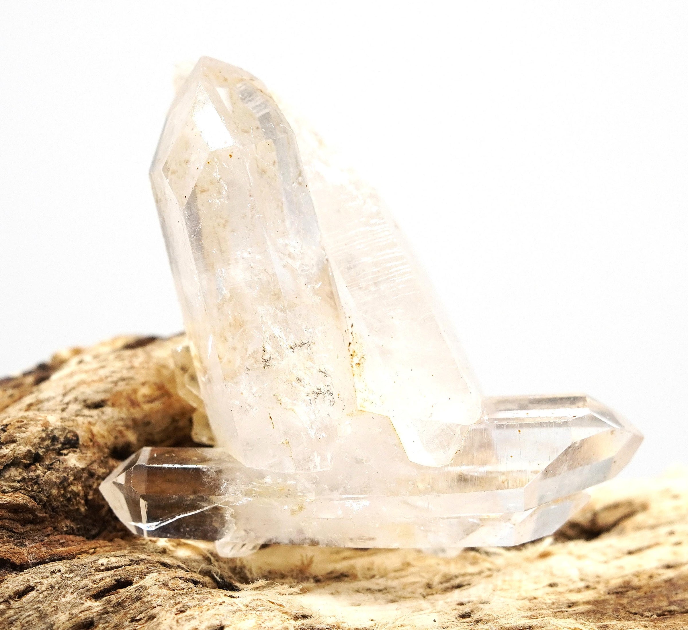 Brandberg Self-Healed Twin Dow DT Window Crystal: Ethically Hand-Mined Quartz