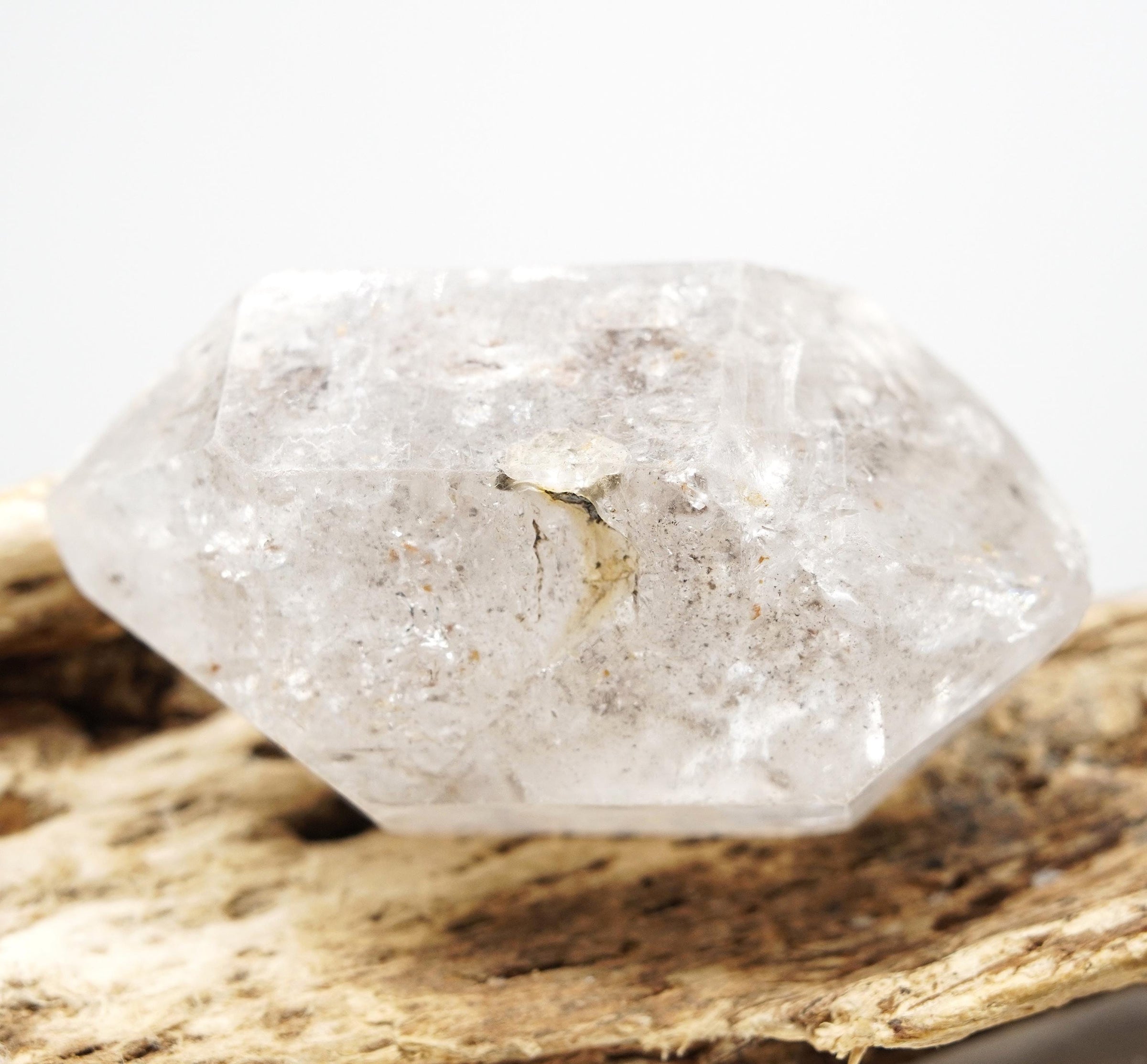 Tibetan DT Generator Black Bubble Enhydro: Ethically Mined Natural Quartz