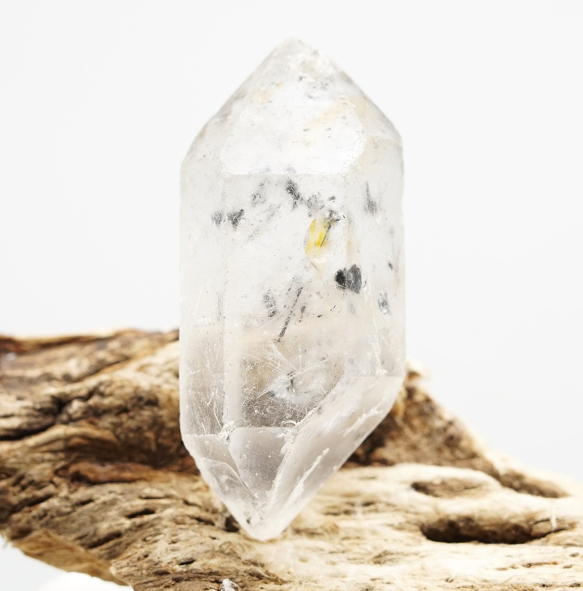 Tibetan DT Black Bubble Enhydro: Ethically Mined Natural Quartz