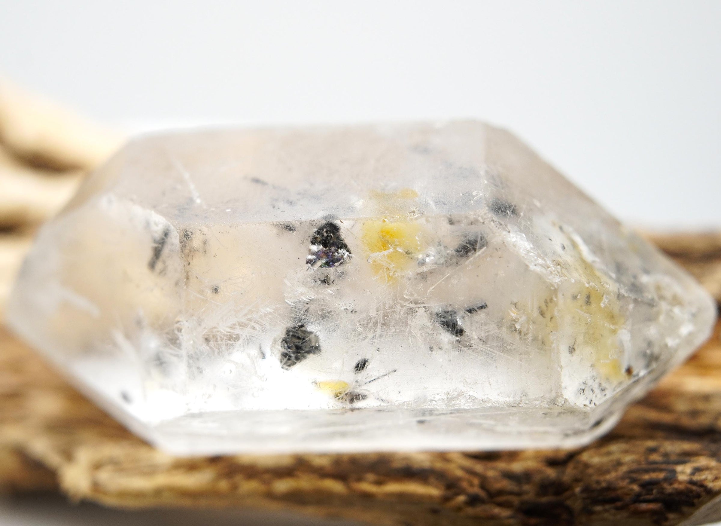 Tibetan DT Black Bubble Enhydro: Ethically Mined Natural Quartz