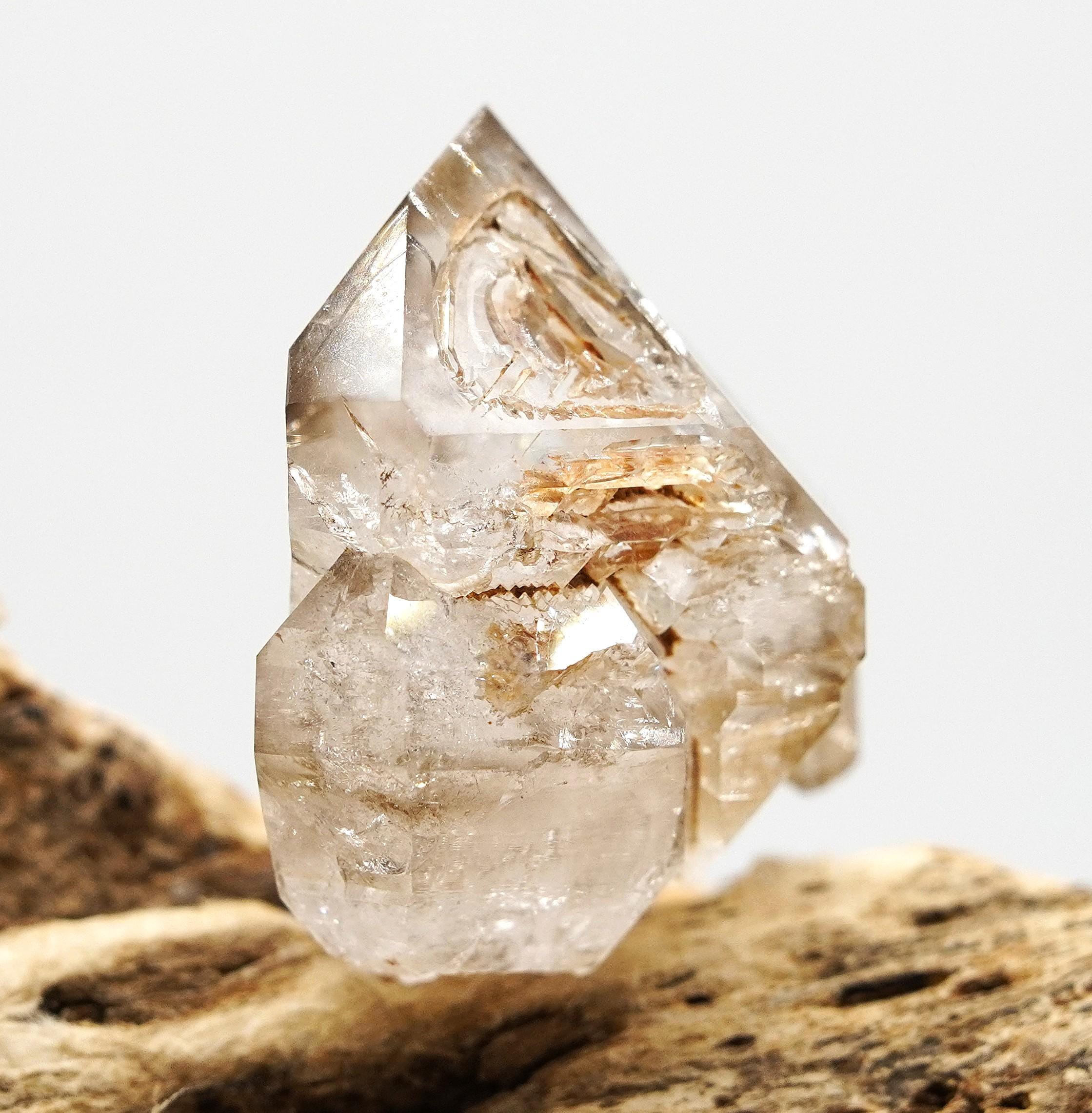 Omapeleki Brandberg Quartz Elestial: Hand-Mined Natural Smoky Quartz