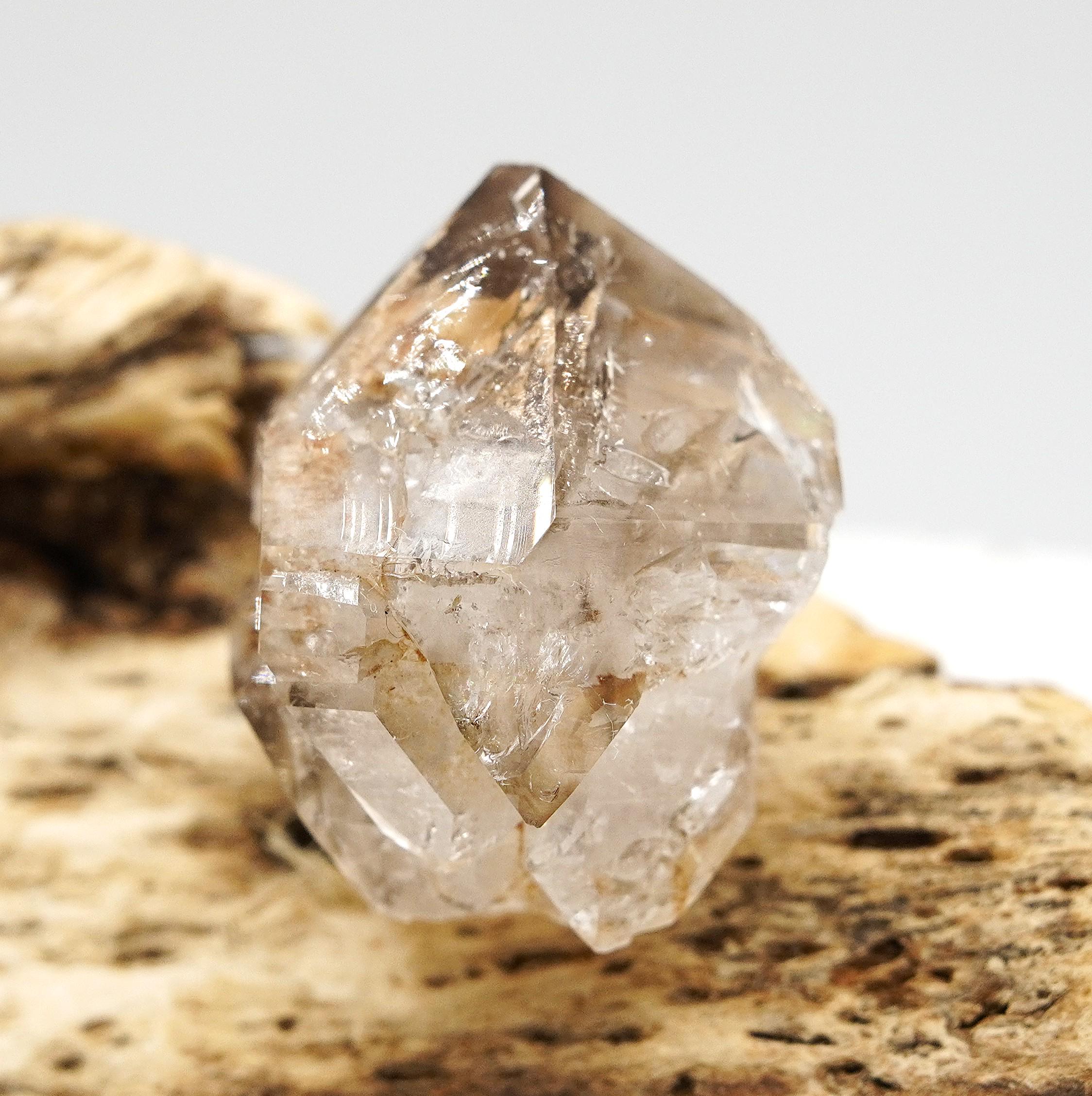 Omapeleki Brandberg Quartz Elestial: Hand-Mined Natural Smoky Quartz