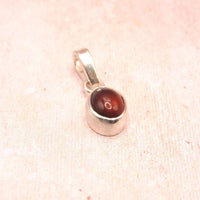 Hessonite Garnet Sterling Silver Pendant: Unique Handmade Natural Gemstone Jewellery