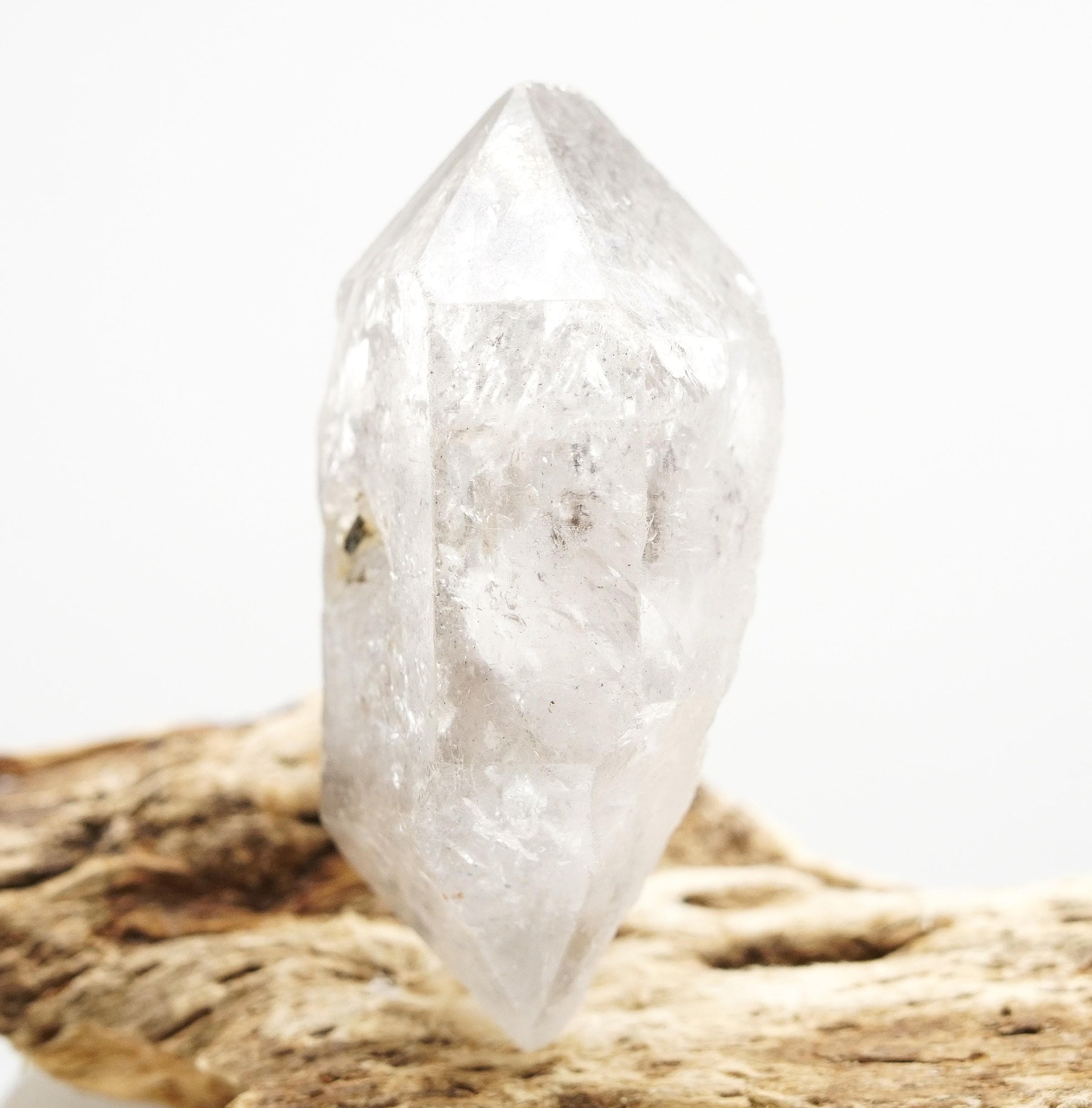 Tibetan DT Generator Black Bubble Enhydro: Ethically Mined Natural Quartz