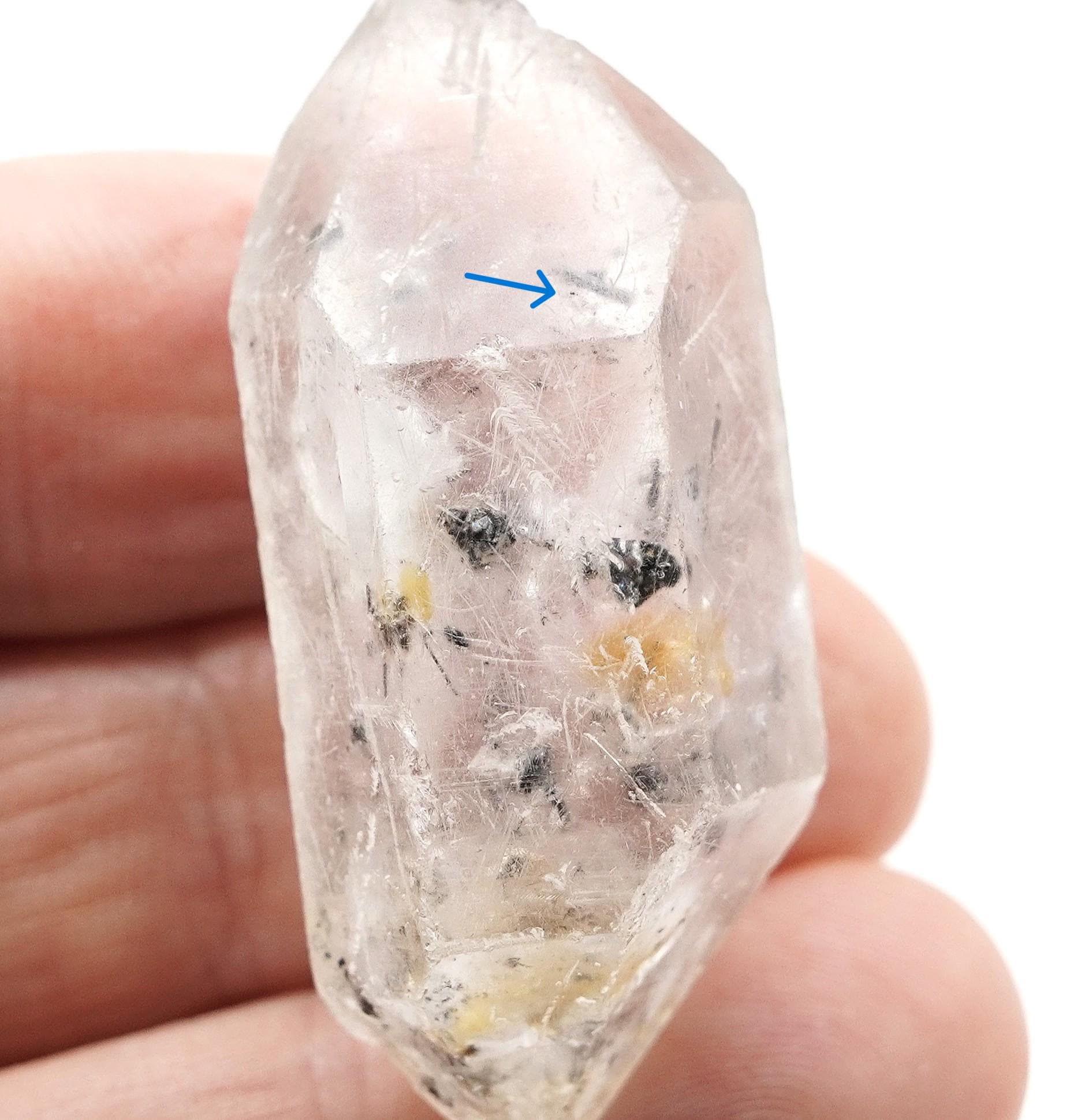 Tibetan DT Black Bubble Enhydro: Ethically Mined Natural Quartz