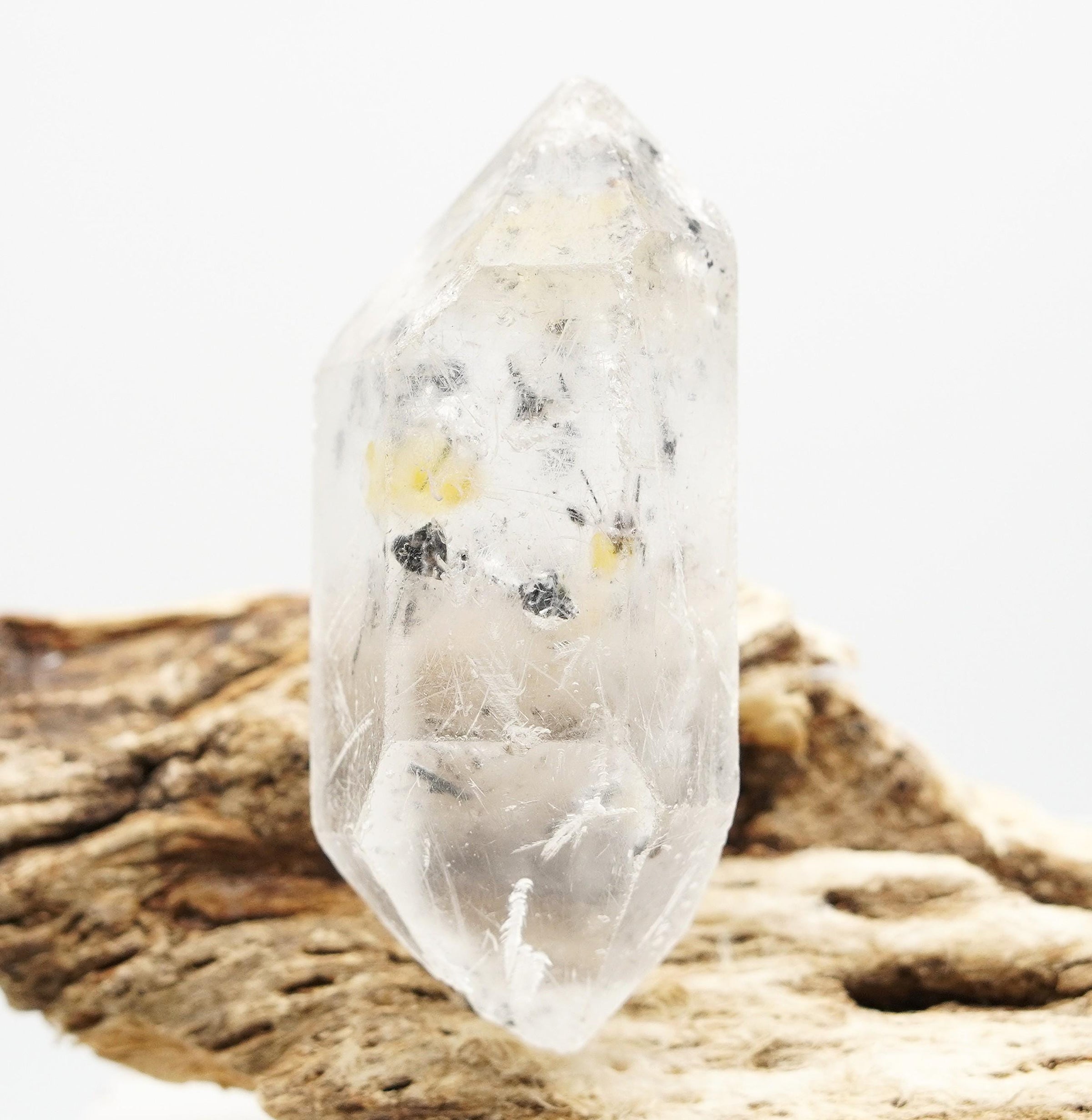 Tibetan DT Black Bubble Enhydro: Ethically Mined Natural Quartz