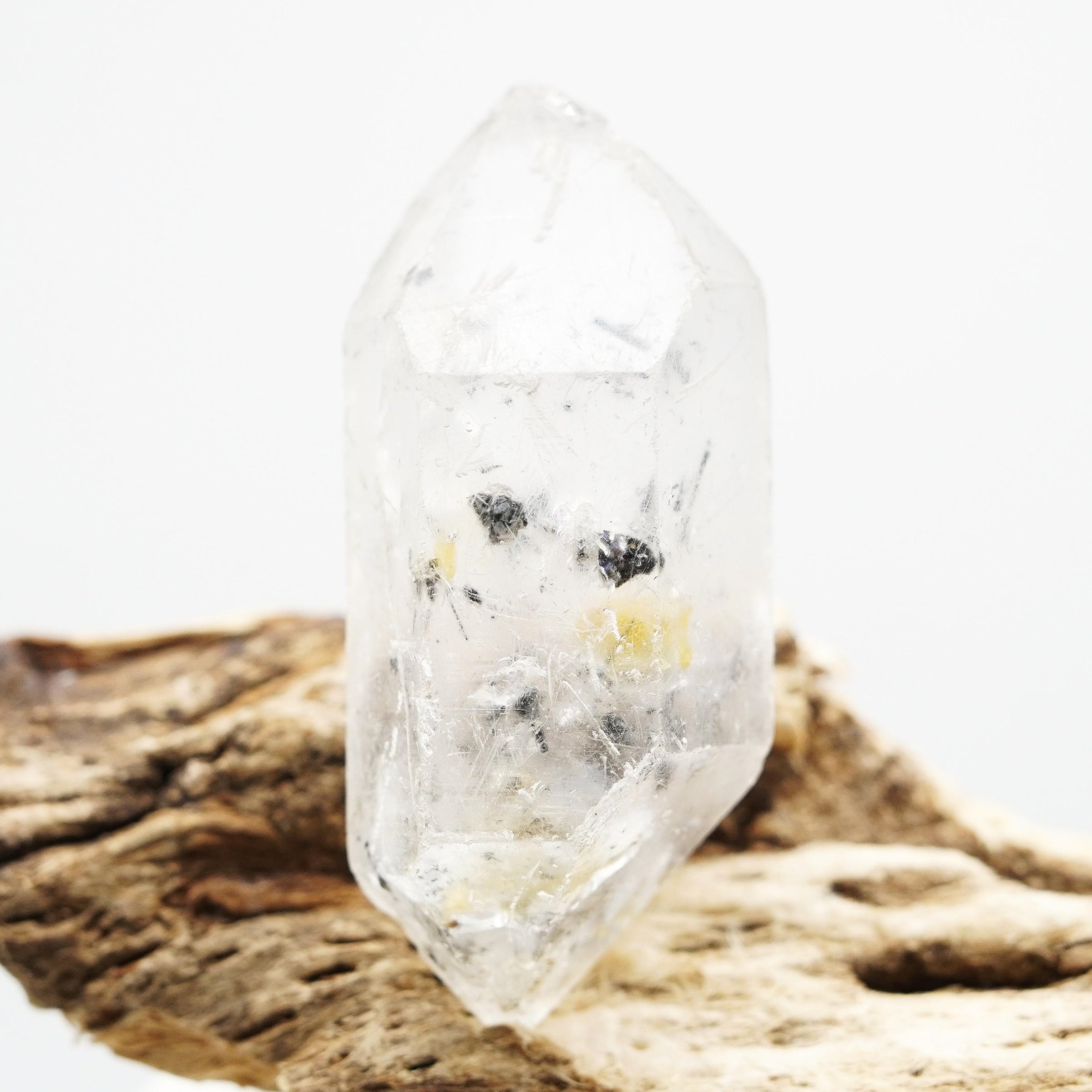 Tibetan DT Black Bubble Enhydro: Ethically Mined Natural Quartz