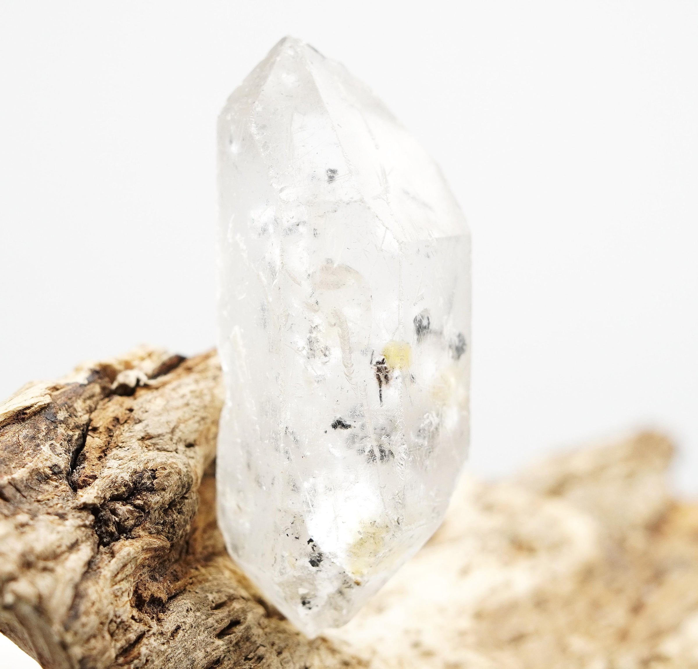 Tibetan DT Black Bubble Enhydro: Ethically Mined Natural Quartz