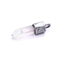 Handmade Brandberg Quartz Oxidised & Hammered Sterling Silver Pendant