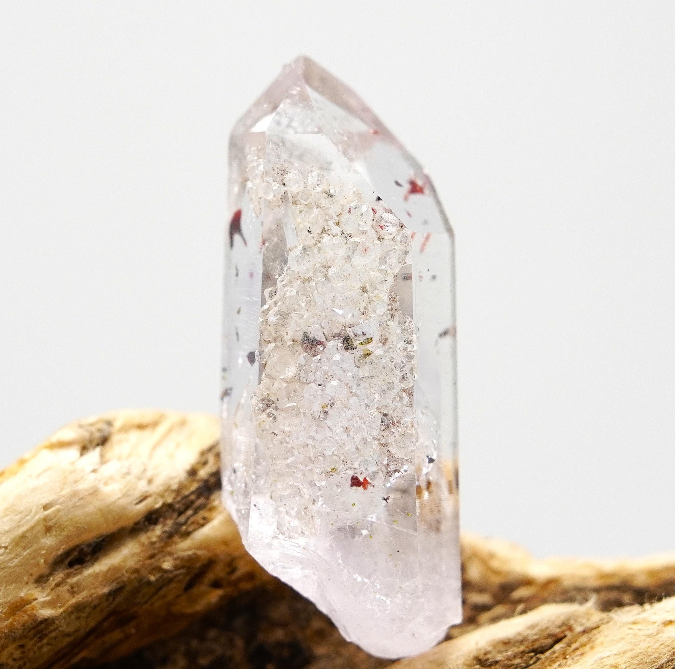 Brandberg Harlequin Quartz with Analcime: Ethically Hand-Mined Natural Raw Crystal