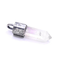 Handmade Brandberg Quartz Oxidised & Hammered Sterling Silver Pendant