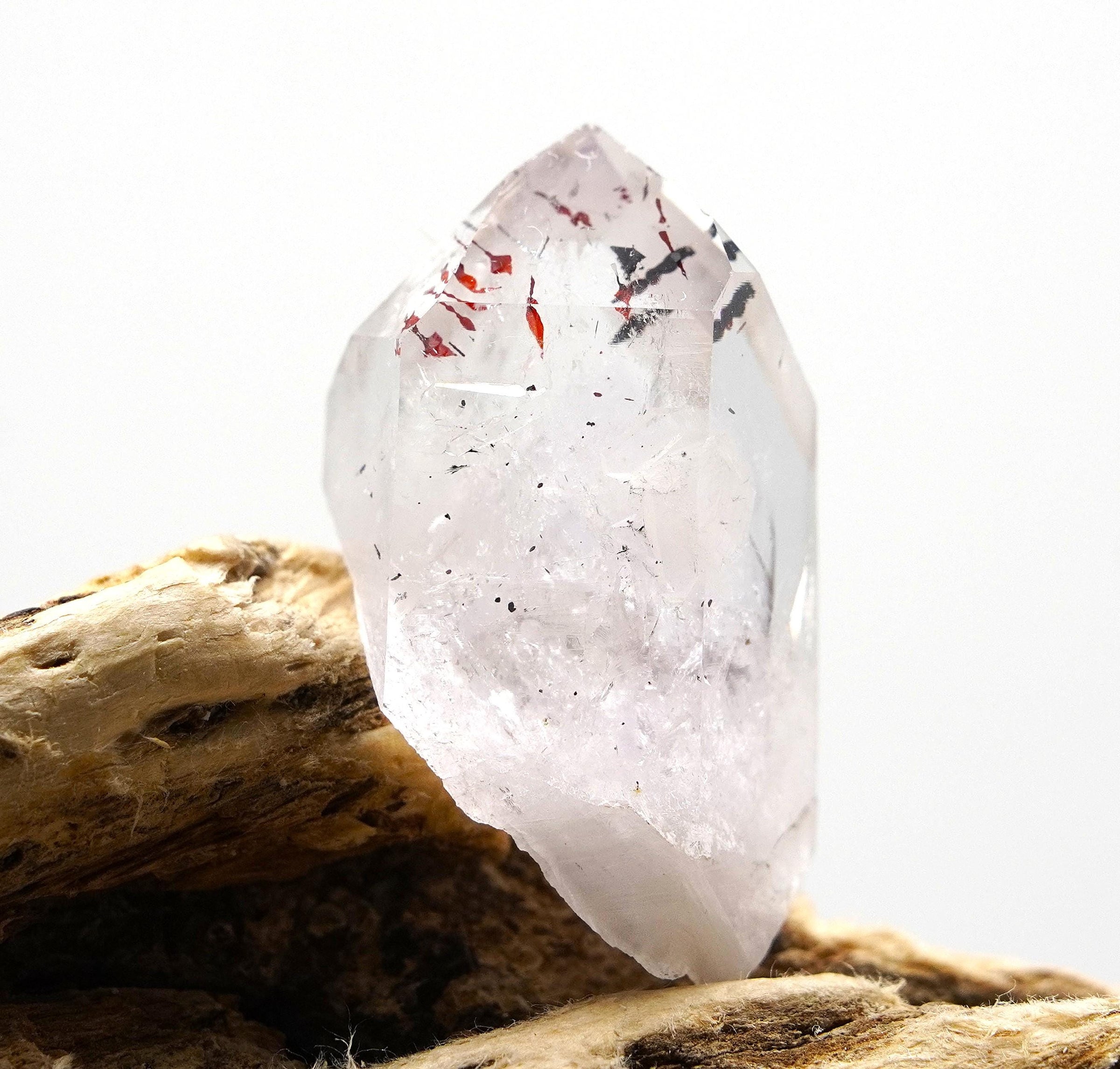 Brandberg Harlequin Crystal: Ethically Hand-Mined Natural Raw Quartz