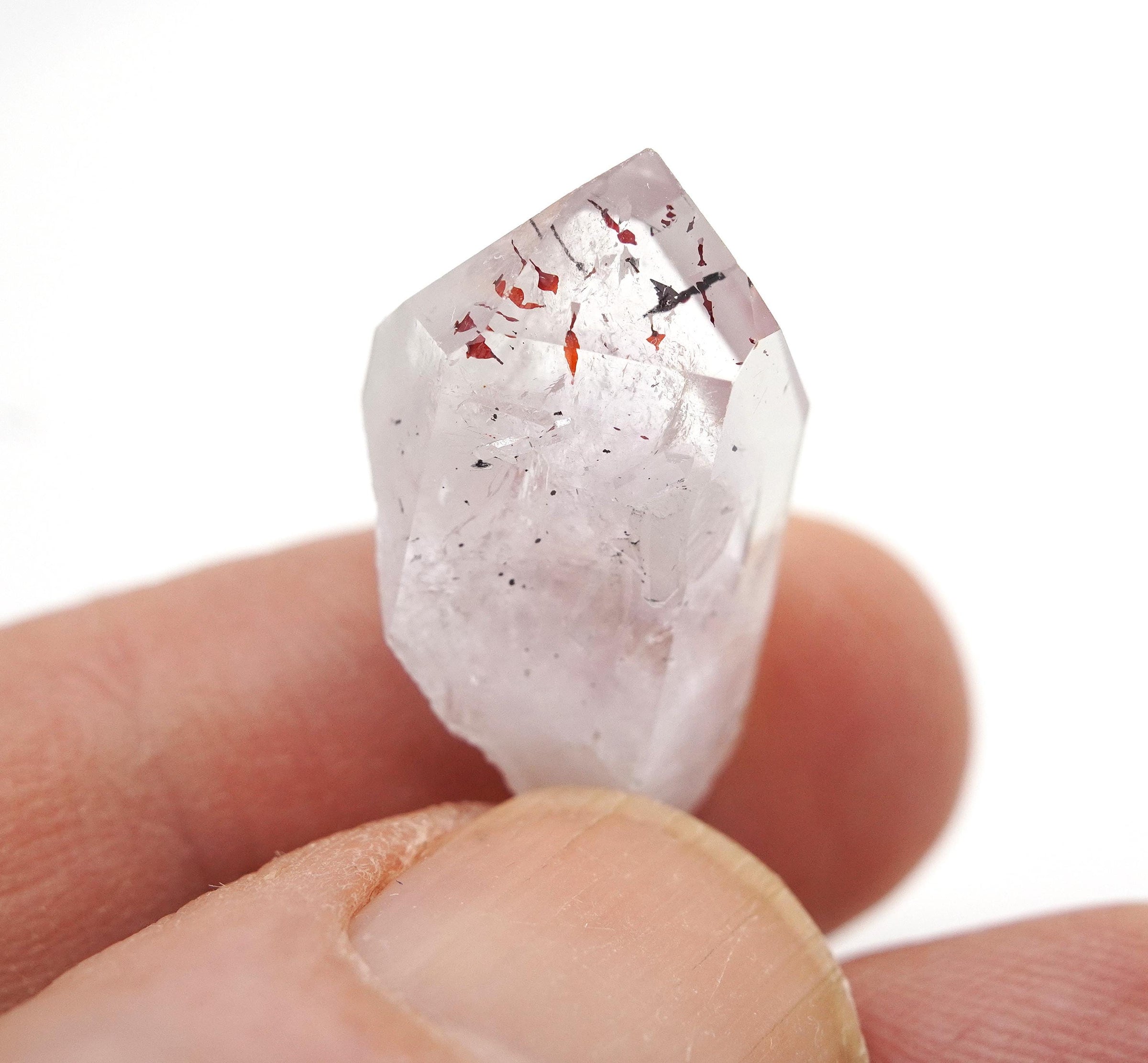 Brandberg Harlequin Crystal: Ethically Hand-Mined Natural Raw Quartz