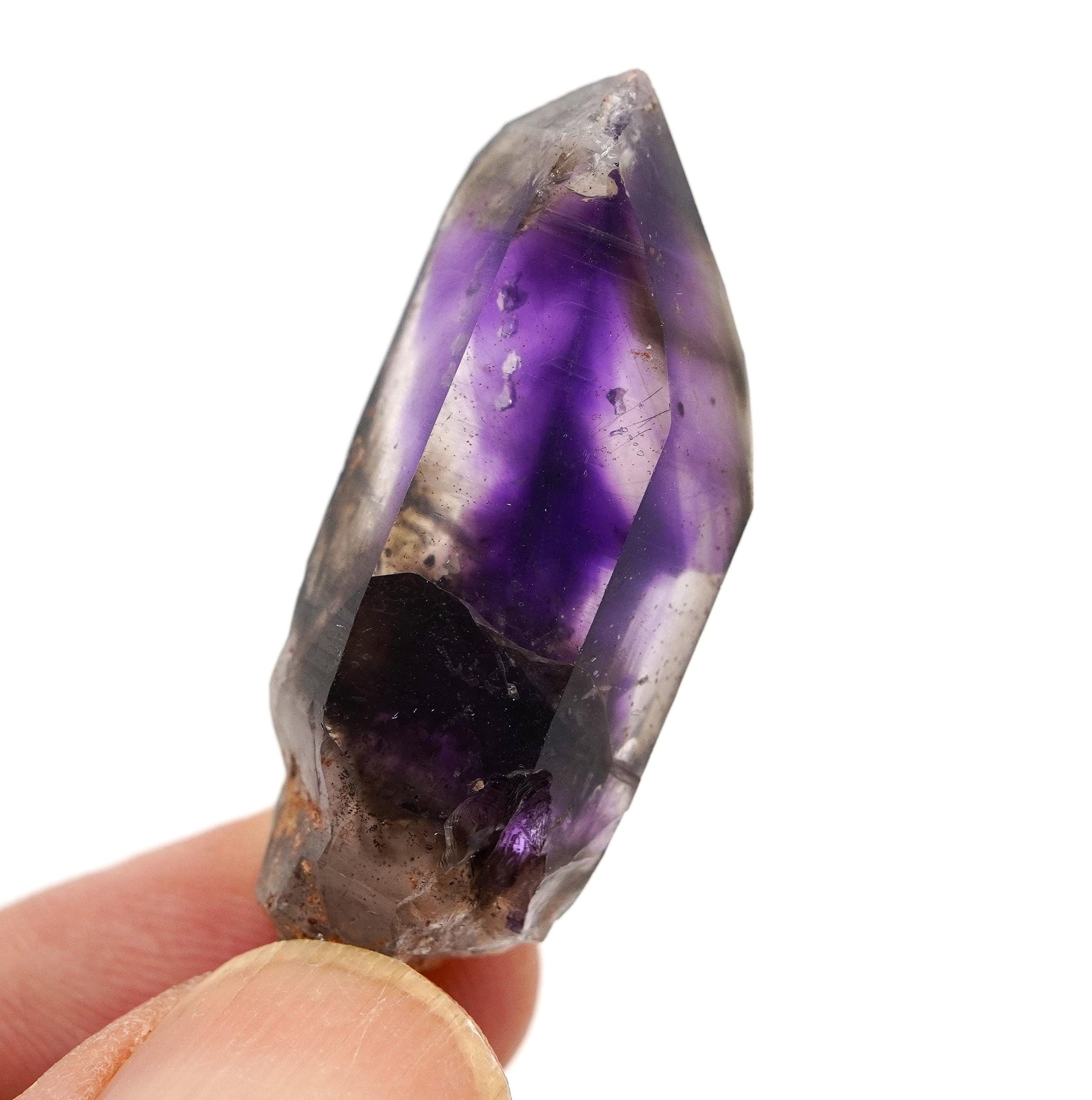 Brandberg Amethyst Phantom Sceptre: Hand-Mined Raw Quartz Crystal
