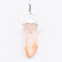 Golden Lemurian Quartz Silver Pendant: Ethically Hand-Mined Natural Crystal