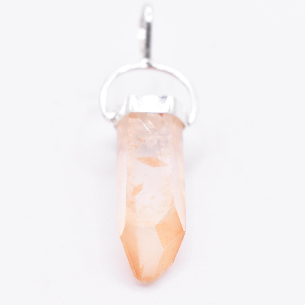 Golden Lemurian Quartz Silver Pendant: Ethically Hand-Mined Natural Crystal