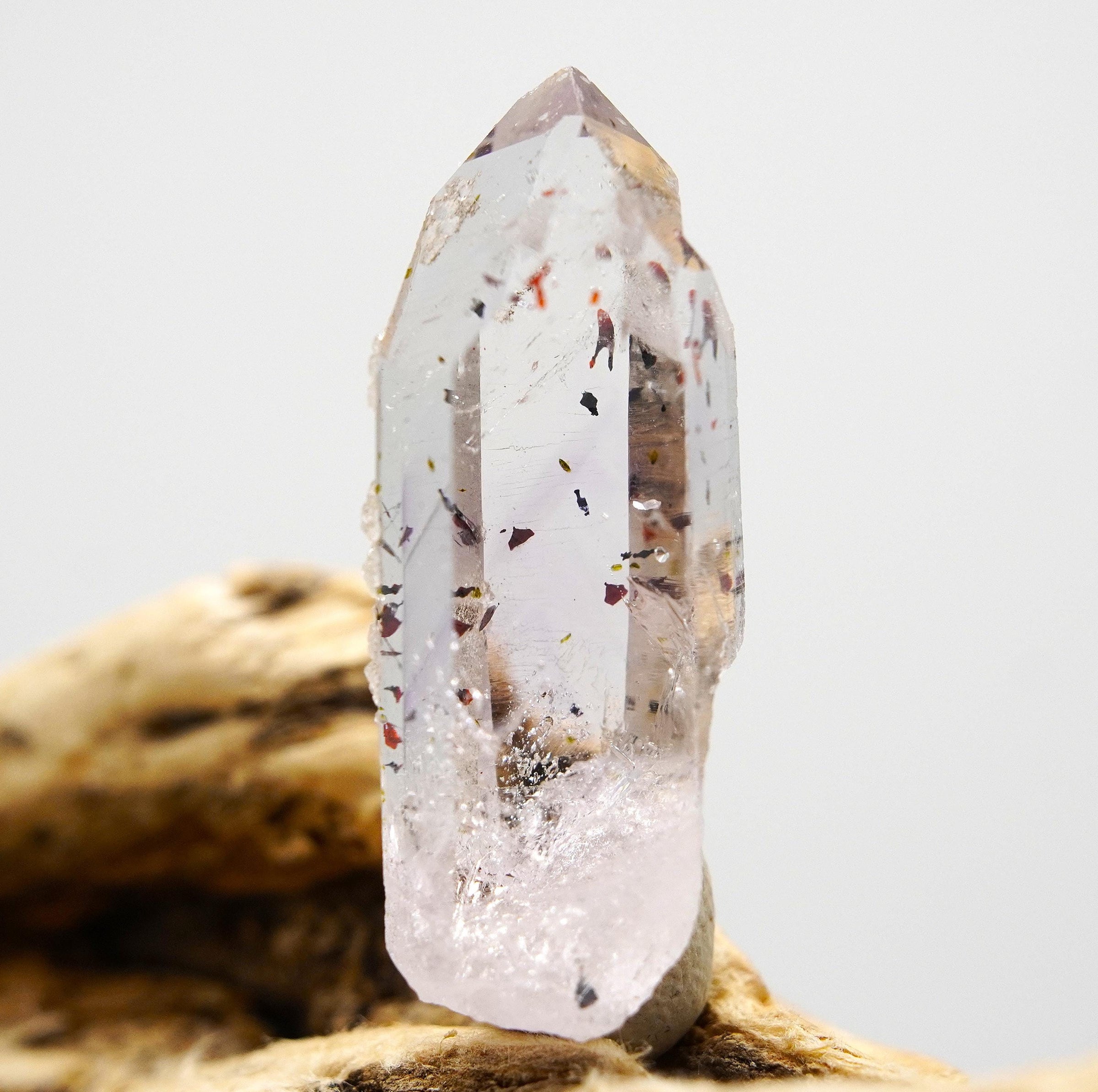 Brandberg Harlequin Quartz with Analcime: Ethically Hand-Mined Natural Raw Crystal