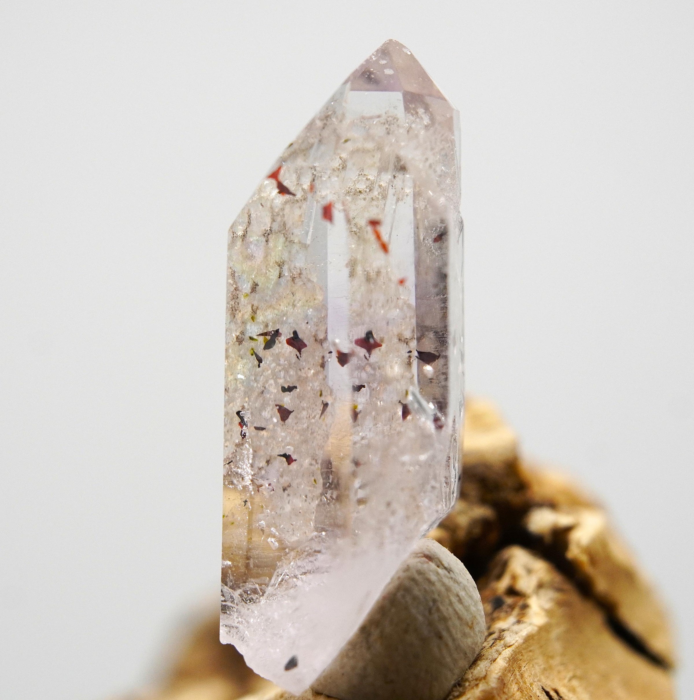 Brandberg Harlequin Quartz with Analcime: Ethically Hand-Mined Natural Raw Crystal