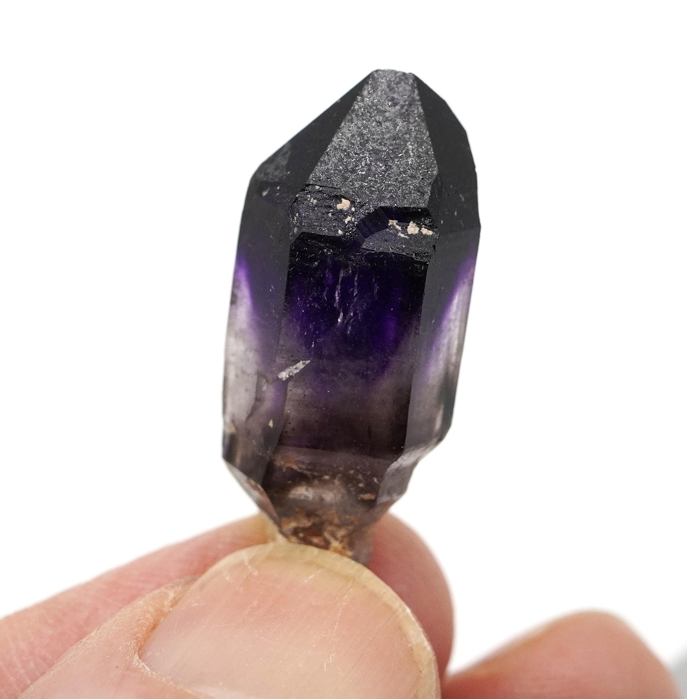 Brandberg Amethyst Phantom Sceptre: Hand-Mined Raw Quartz Crystal