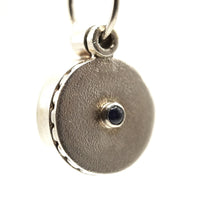 Blue Sapphire Locket Silver Pendant: Handmade Natural Gemstone Jewellery