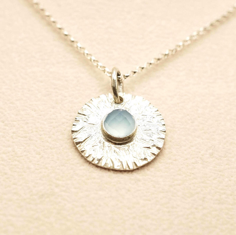 Aquamarine Sterling Silver Pendant: Unique Handmade Natural Gemstone Jewellery