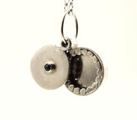 Blue Sapphire Locket Silver Pendant: Handmade Natural Gemstone Jewellery