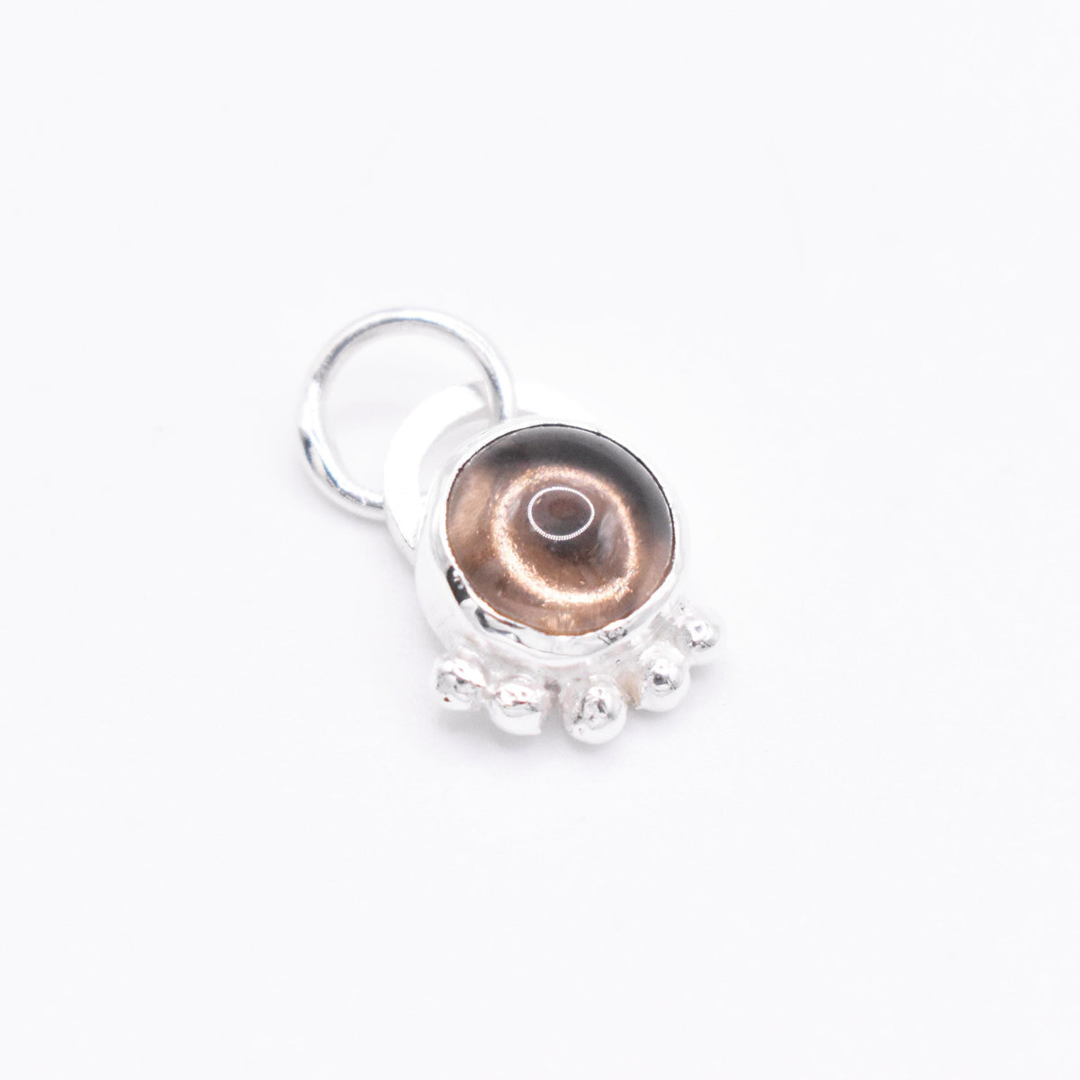Smoky Quartz Silver Pendant: Unique Handmade Natural Gemstones Jewellery