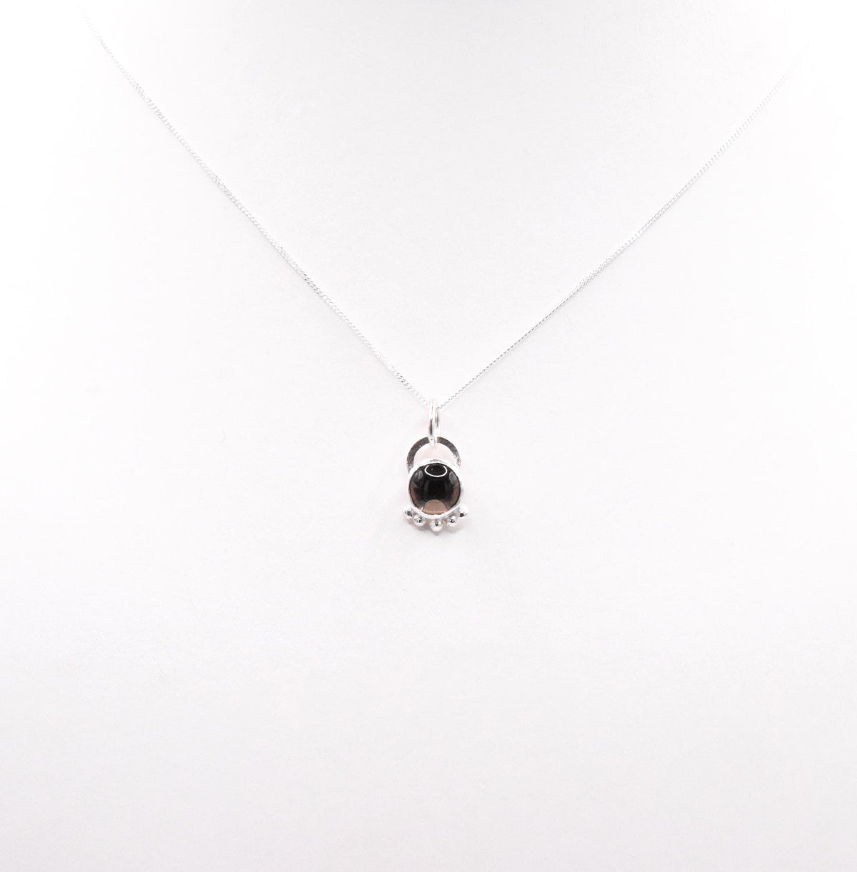 Smoky Quartz Silver Pendant: Unique Handmade Natural Gemstones Jewellery