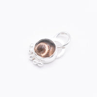 Smoky Quartz Silver Pendant: Unique Handmade Natural Gemstones Jewellery
