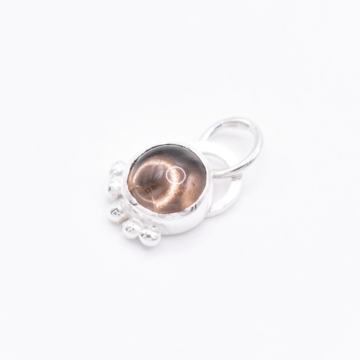 Smoky Quartz Silver Pendant: Unique Handmade Natural Gemstones Jewellery