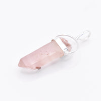 Lithium Quartz Silver Pendant: Ethically Mined Natural Crystal for Calm
