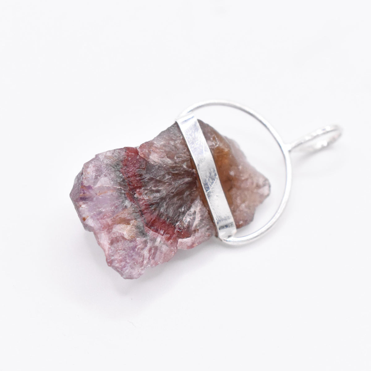 1 - Super 7 Silver Pendant: Ethically Mined Natural Crystal