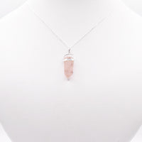 Lithium Quartz Silver Pendant: Ethically Mined Natural Crystal for Calm