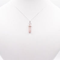 Lithium Quartz DT Silver Pendant: Ethically Mined Natural Crystal for Calm