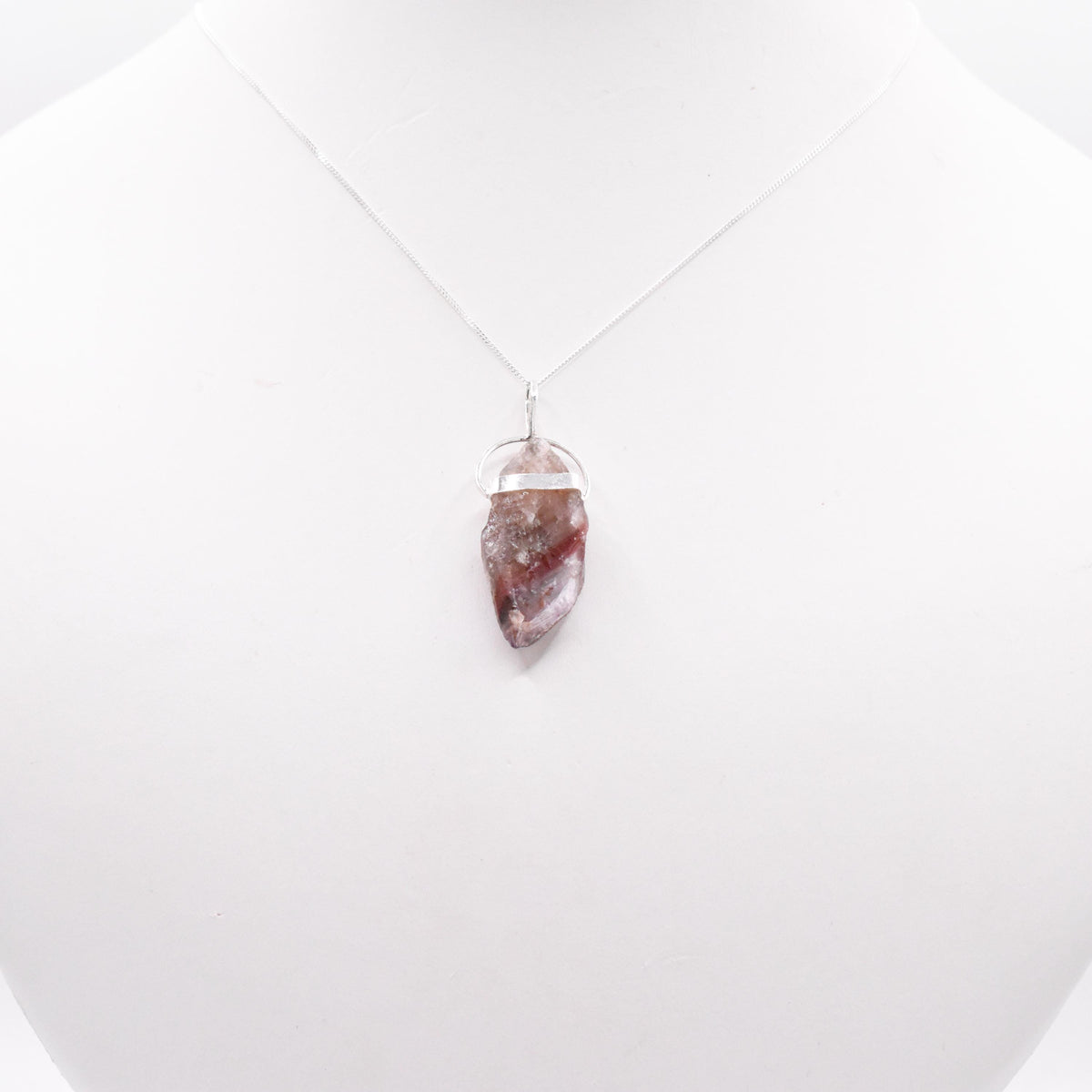 Super 7 Silver Pendant: Ethically Mined Natural Crystal